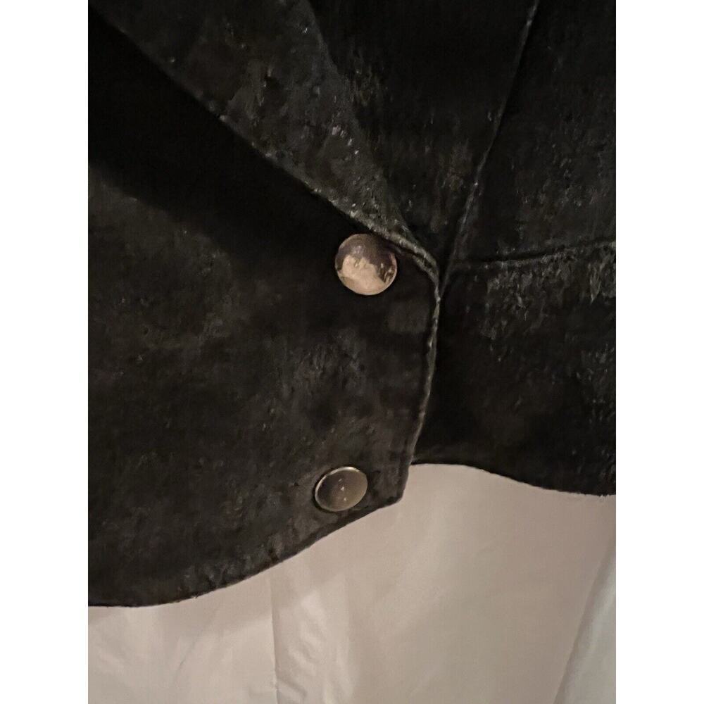 Vintage International Rinci Collection Black Leather Cropped Moto Jacket M - Picture 2 of 13